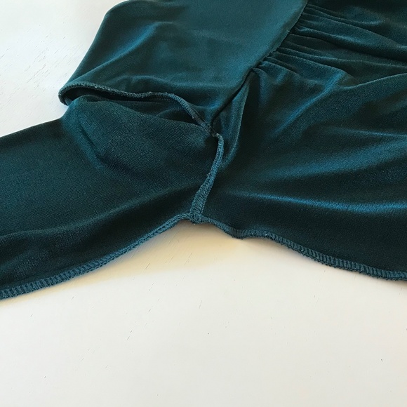 FREE PEOPLE DEEP V GREEN TURNT BODYSUIT - Picture 12 of 14